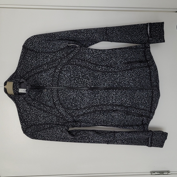 Lululemon Define Jacket Luminesce Splatter White Black Size 8 - Picture 4 of 7